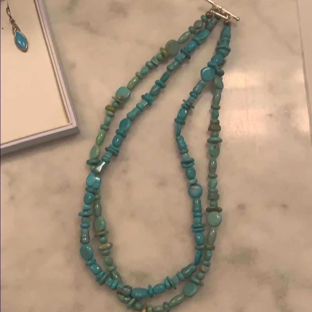 Real Turquoise Elements Earrings & Necklace - image 4